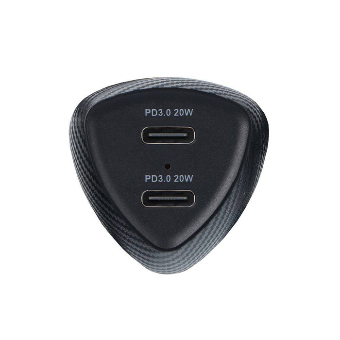 FORCELL F-ENERGY Carbon CC50-2C ładowarka samochodowa 2 x Typ C PD 3A 40W czarna