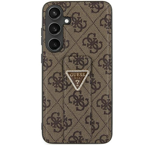 Etui Guess GUHCS24LPGS4TDW Samsung Galaxy S24 Ultra S928 brązowy/brown hardcase Grip Stand 4G Triangle Strass Case