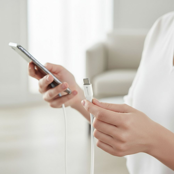 Kabel USB C do Lightning Forcell F-Energy PD 3A 27W Silicone 1 m C346 biały