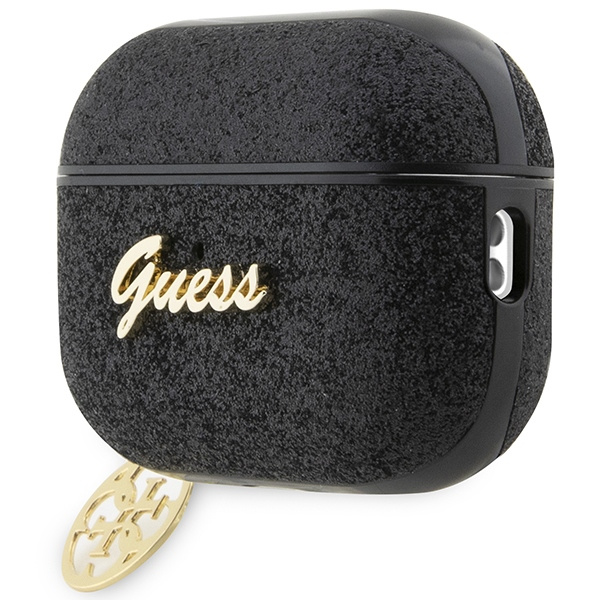 Etui Guess GUAP2GLGSHK AirPods Pro 2 cover czarny/black Glitter Flake 4G Charm Case