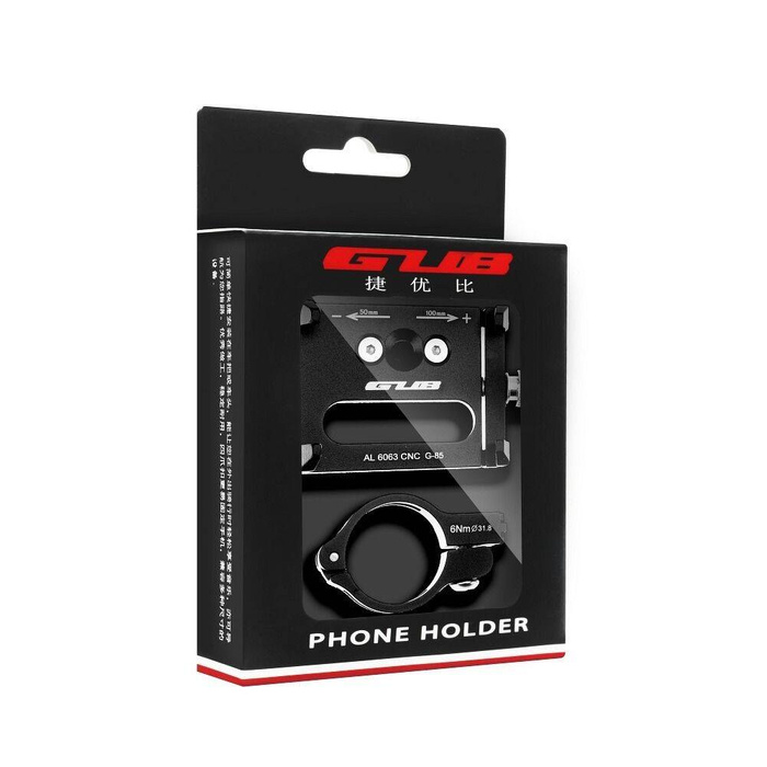 GUB uchwyt rowerowy na kierownicę G85 Aluminium czarny