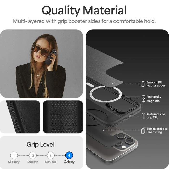 ETUI SPIGEN CYRILL KAJUK CLASSIC CHARM MAG MAGSAFE IPHONE 16 PRO BLACK