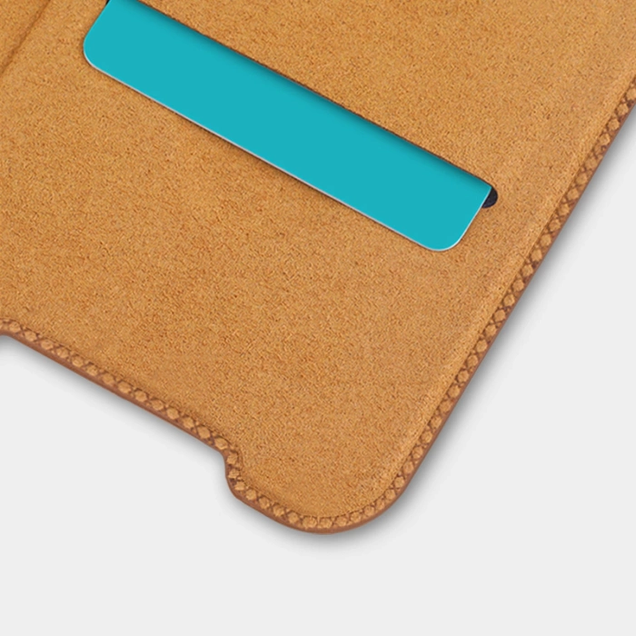 Nillkin Qin skórzana kabura etui Xiaomi Redmi Note 11S / Note 11 brązowy