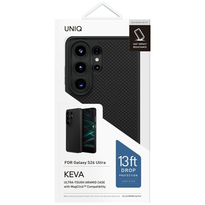 Etui UNIQ Keva do Samsung Galaxy S26     Ultra Magclick Charging czarny