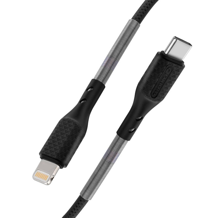 Kabel USB C do Lightning Forcell F-Energy PD 3A 27W Carbon 1 m CB-01C czarny