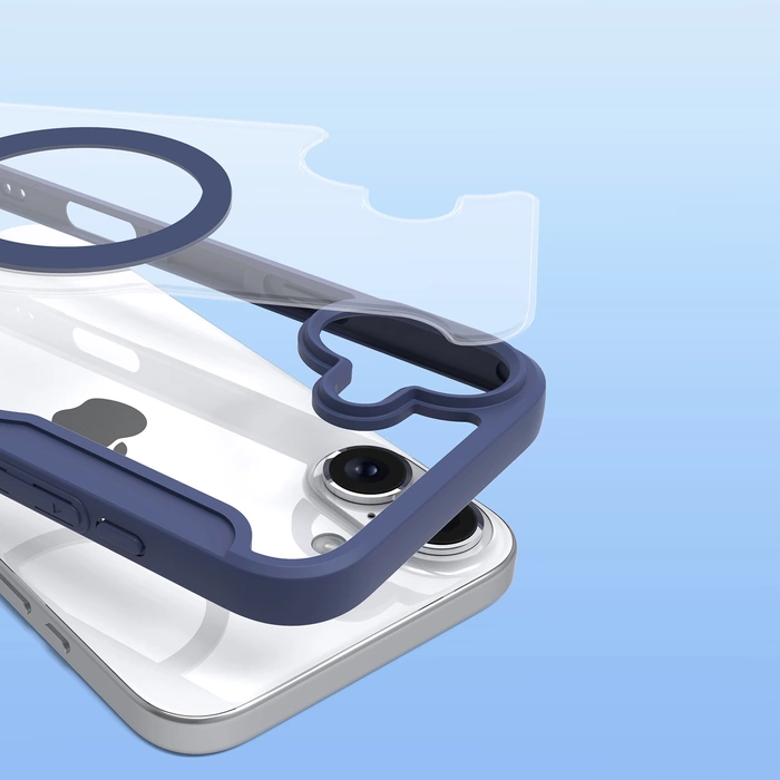 Etui Dux Ducis Skin X Pro na iPhone 16 z MagSafe i klapką - niebieskie