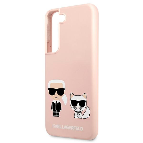 Etui KARL LAGERFELD Samsung Galaxy S22 Plus Silicone Ikonik Karl & Choupette Różowy Hardcase