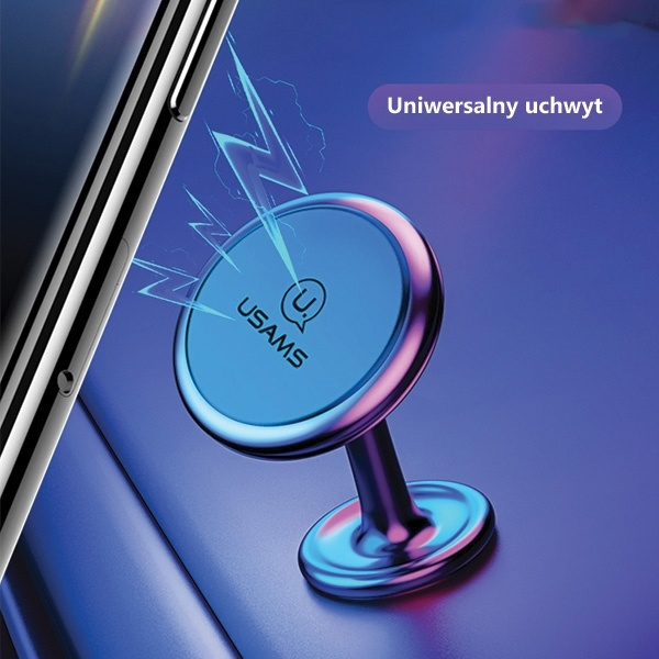 USAMS Uchwyt magnetyczny na kokpit deskę rozdzielczą klejony regulowany stojący czerwony