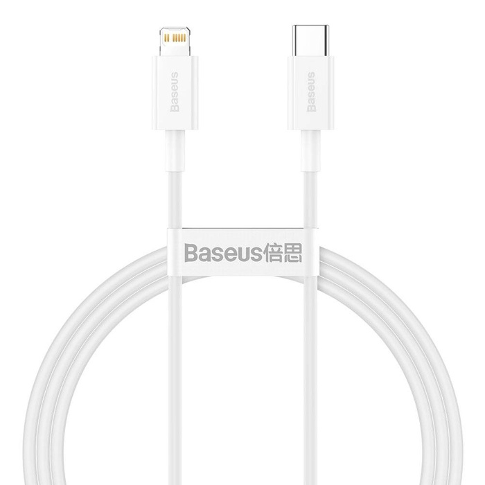 Baseus Superior kabel USB Typ C - Lightning Power Delivery 20 W 1 m Biały (CATLYS-A02)