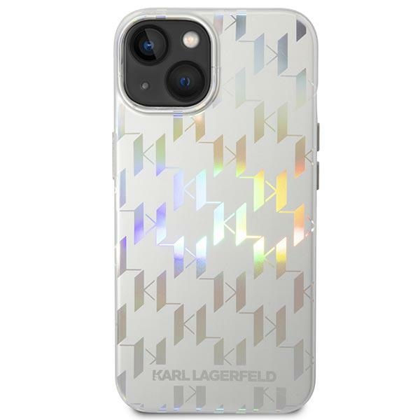 Etui KARL LAGERFELD Apple iPhone 14 Monogram Iridescent Srebrny Hardcase