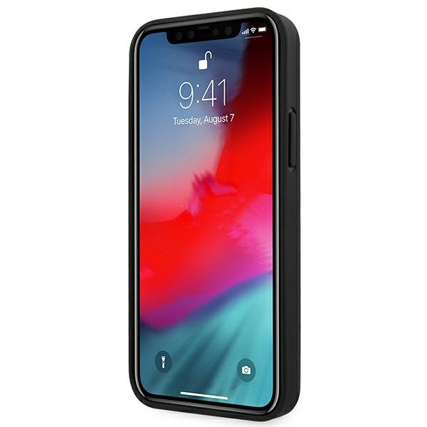 Etui GUESS Apple iPhone 12 12 Pro 4G Metal Gold Logo Szary Hardcase