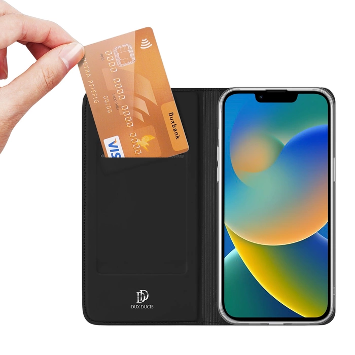 [PO ZWROCIE] Dux Ducis Skin Pro kabura etui pokrowiec z klapką iPhone 14 Plus czarny