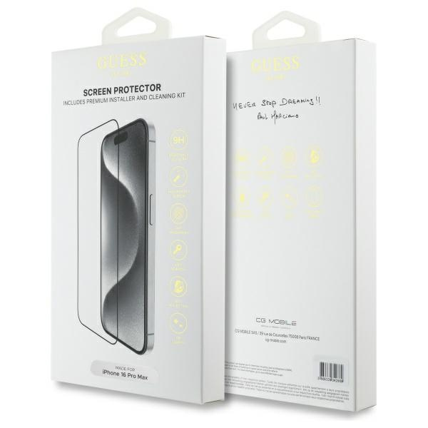 Guess GUTGP16XBOKGCIT iPhone 16 Pro Max   6.9" Screen Protector 2.5D Outline - ochrona wyświetlacza