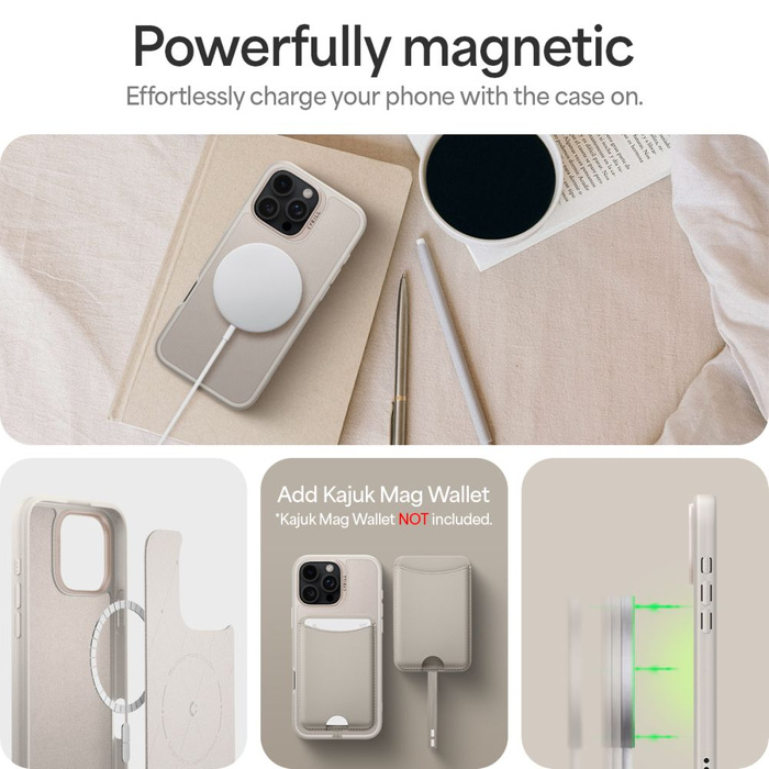 ETUI SPIGEN CYRILL KAJUK CLASSIC CHARM MAG MAGSAFE IPHONE 16 PRO CREAM