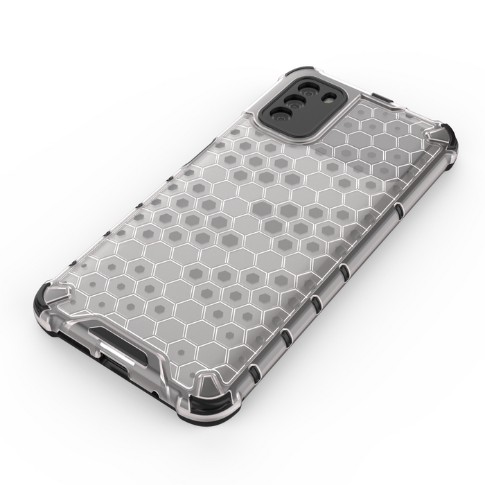 Honeycomb etui pancerny pokrowiec z żelową ramką Xiaomi Poco M3 przezroczysty