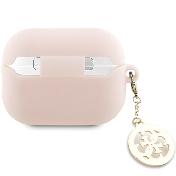 Etui Guess GUAP23DSLGHDP AirPods Pro 2 cover różowy/pink 3D Rubber 4G Diamond Charm Case