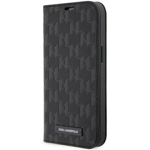 Etui Karl Lagerfeld KLBKP14LSAKLHPK iPhone 14 Pro 6.1" bookcase czarny/black Saffiano Monogram Case