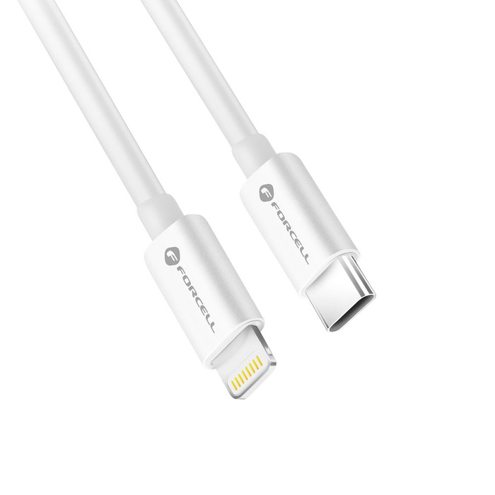 Kabel USB C do Lightning Forcell F-Energy MFi PD 3A 30W 1 m C901 biały