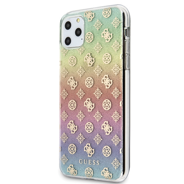 Etui GUESS Apple iPhone 11 Pro Max Iridescent 4G Peony Wielokolorowy Hard Case