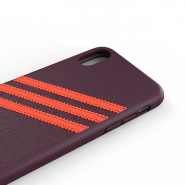 Etui Adidas OR Moulded PU iPhone X/XS bordowo-pomarańczowy/maroon-orange 40561