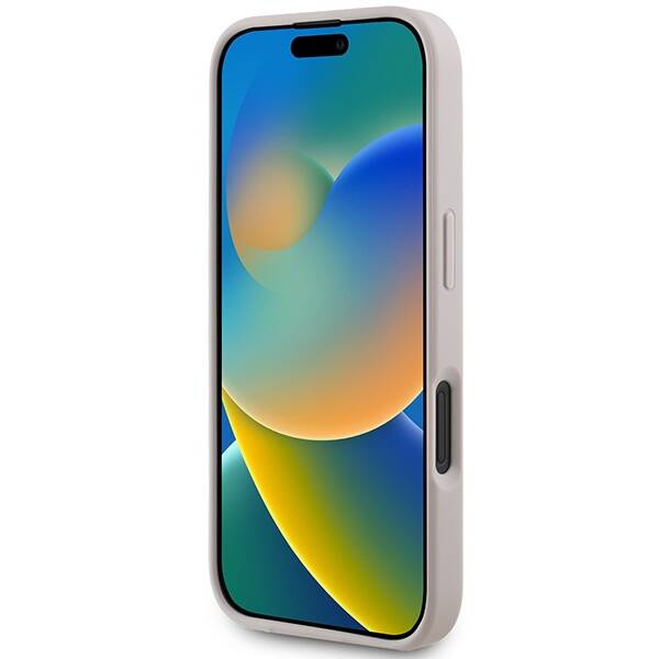 Etui Guess iPhone 16 różowy/pink MagSafe 4G Printed Stripes