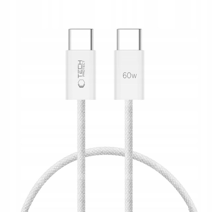TECH-PROTECT ULTRABOOST CLASSIC USB-C CABLE PD60W/3A 25CM WHITE