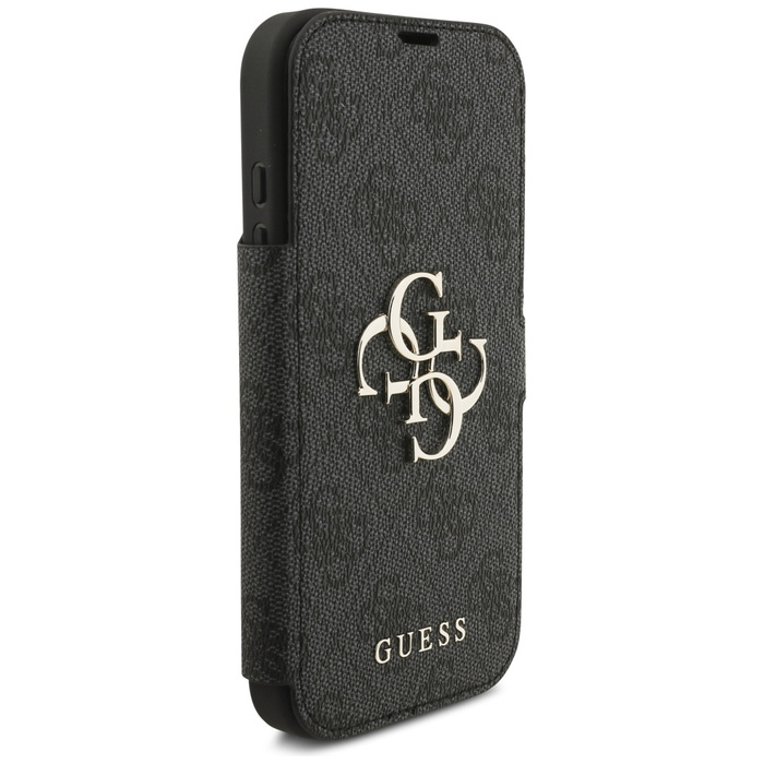 Etui Guess Book 4G Metal Logo do iPhone  17 Pro czarny