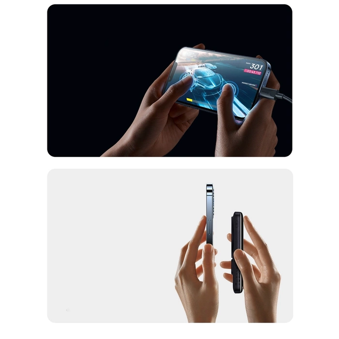 Powerbank Baseus Magnetic Bracket 10000mAh 20W z MagSafe Niebieski z Kablem USB-C 0.5m