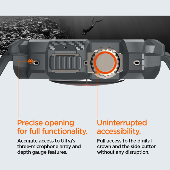 Pasek Spigen Rugged Armor ”pro” Apple Watch Ultra 1 / 2 (49 Mm) Dark Grey