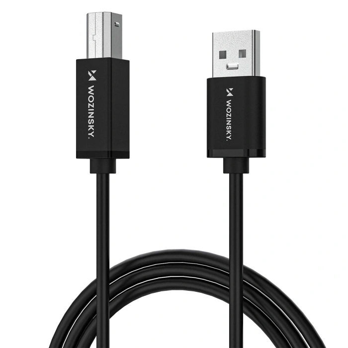 Kabel Wozinsky WKDDY3S USB-B - USB-A 480Mb/s 2m - czarny