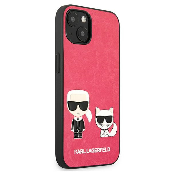 Etui KARL LAGERFELD Apple iPhone 13 Mini Ikonik Karl & Choupette Fuksja Hardcase