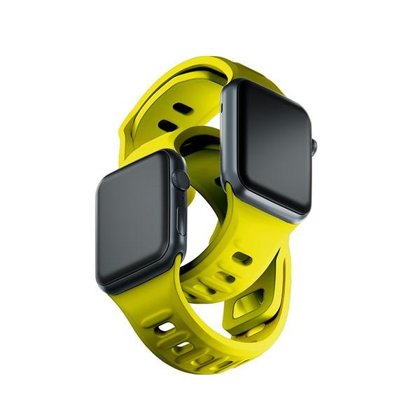 3MK Silicone Watch Strap żółty/yellow dla Apple Watch 42/44/45/49mm