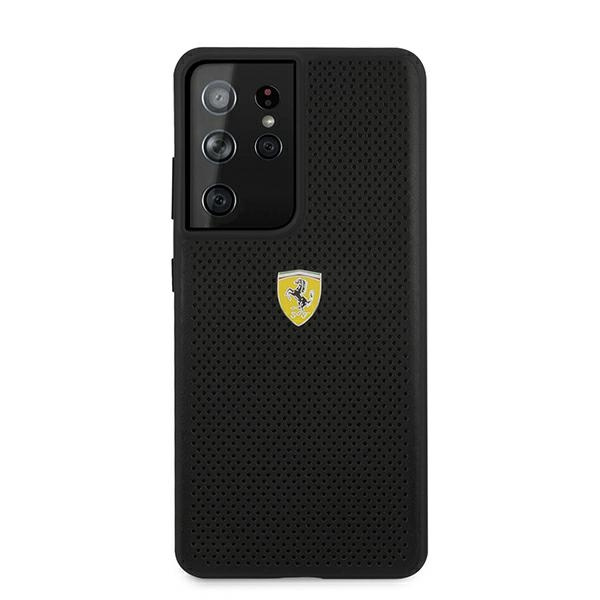 Etui FERRARI Samsung Galaxy S21 Ultra G996 On Track Perforated FESPEHCS21LBK Czarny Hardcase