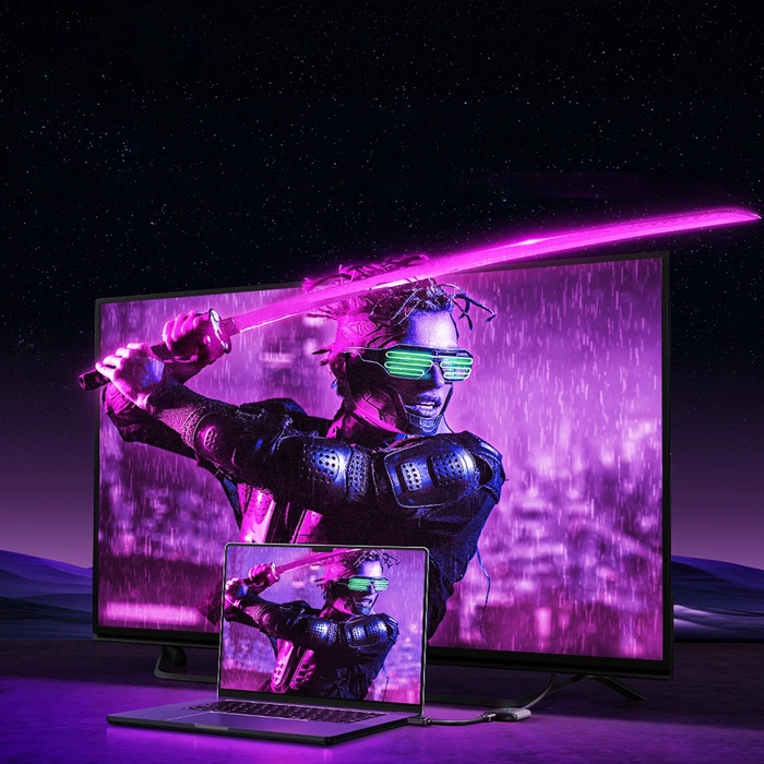 [PO ZWROCIE] Adapter HDMI 2w1 4K 60Hz dwukierunkowy Baseus AirJoy - czarny