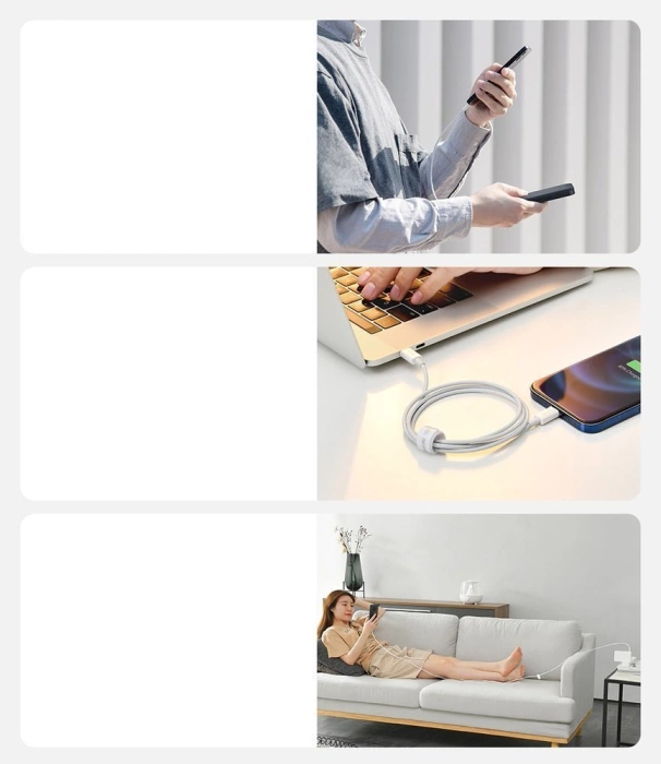 Kabel Baseus Superior Series USB-C / Lightning PD 20W 1 m - biały