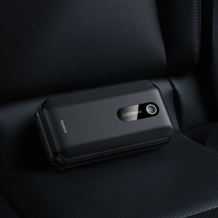 Jumpstarter Baseus Power Starter urządzenie rozruchowe booster 10000mAh 12V (1000A / 500A) + kable krokodylki czarny (C00245501113-00)