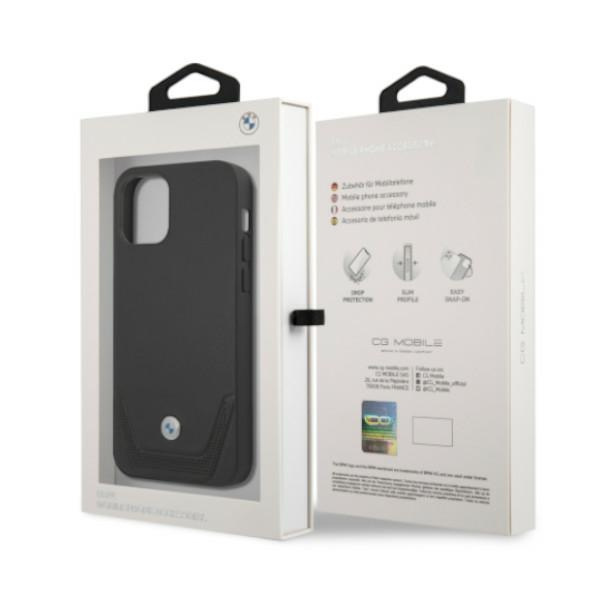 Etui BMW Apple iPhone 12 Pro Max Leather Perforate Czarny Hardcase