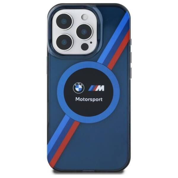 Etui BMW iPhone 16 Pro granatowy/navy hardcase Motosport IML Circle MagSafe