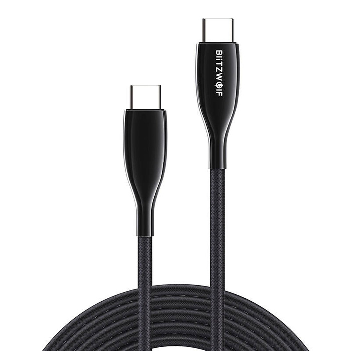 Kabel USB-C do USB-C BlitzWolf BW-TC24, 100W, 5A, 1.8m (czarny)