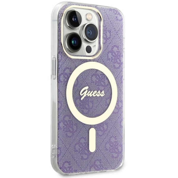 Etui Guess GUHMP14LH4STU iPhone 14 Pro 6.1" purpurowy/purple hardcase 4G MagSafe Case