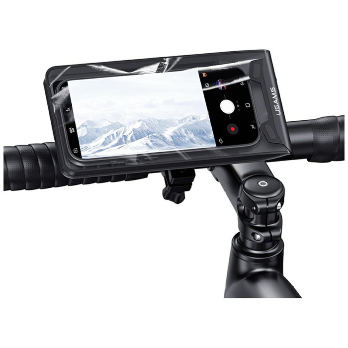 Uchwyt rowerowy USAMS ZJ083 wodoodporny  czarny