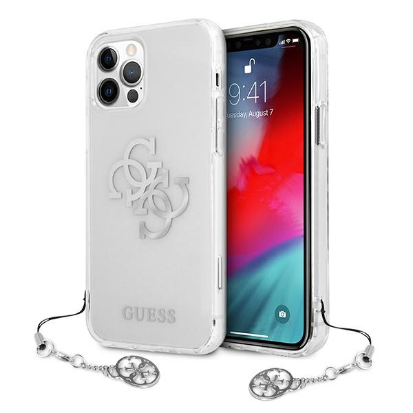 Etui GUESS Apple iPhone 12 Pro Max 4G Silver Charms Collection Bezbarwny Hardcase