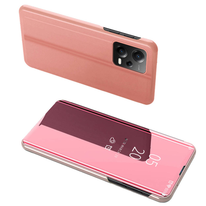 Etui Clear View Case etui do Xiaomi Redmi Note 12 5G / Poco X5 5G pokrowiec z klapką różowe Case