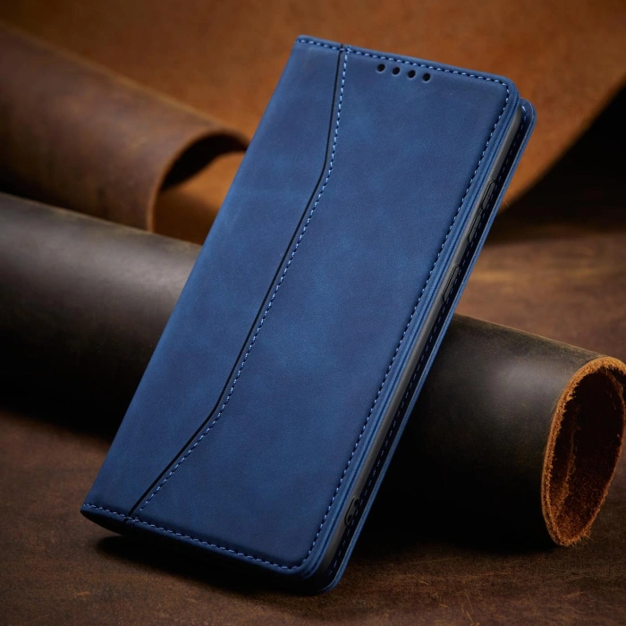 Magnet Fancy Case etui do Samsung Galaxy A13 5G pokrowiec portfel na karty kartę podstawka niebieski