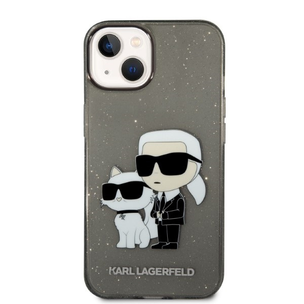 Etui KARL LAGERFELD Apple iPhone 14 Plus IML GLIT NFT Karl&Choupette Czarny Hardcase