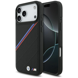 Etui BMW M Tricolor Metal Logo MagSafe   do iPhone 17 Pro Max czarny