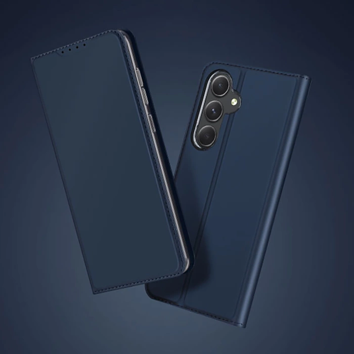 Etui Dux Ducis Skin Pro na Samsung Galaxy A55 5G z klapką i miejscem na kartę - niebieskie