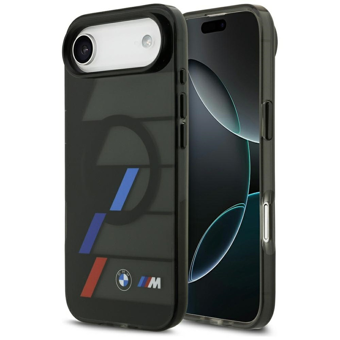 Etui BMW M IML Metal Buttons Tricolor    Lines MagSafe do iPhone Air czarny