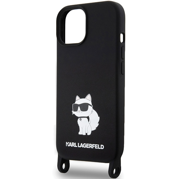 Etui Karl Lagerfeld KLHCP15SSCBSCNK iPhone 15 6.1" hardcase czarny/black Crossbody Silicone Choupette Case