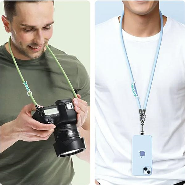 USAMS Uniwersalna smycz do telefonu 1,2m różowy/pink ZB282GS03 (US-ZB282)